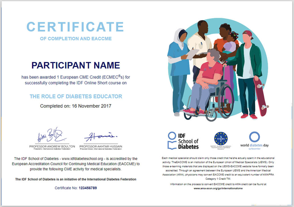 idf diabetes educator course