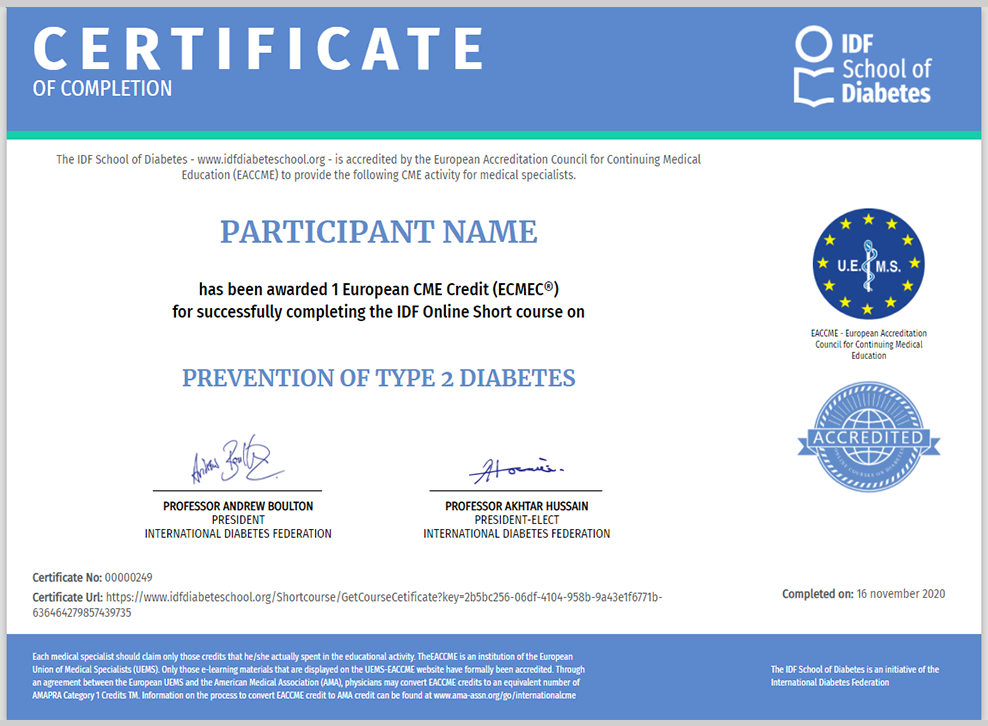 diabetes educator course online free