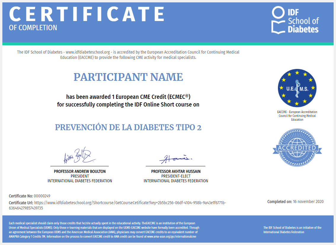 diabetes educator course online kezelése láb diabetes mellitus 2