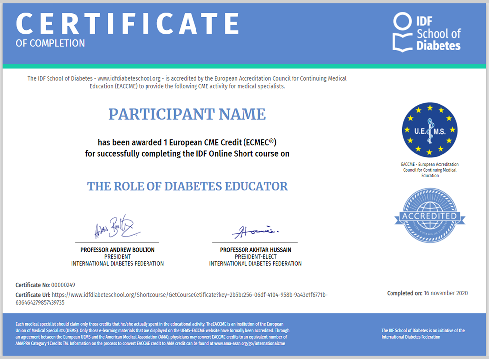 diabetes educator course)